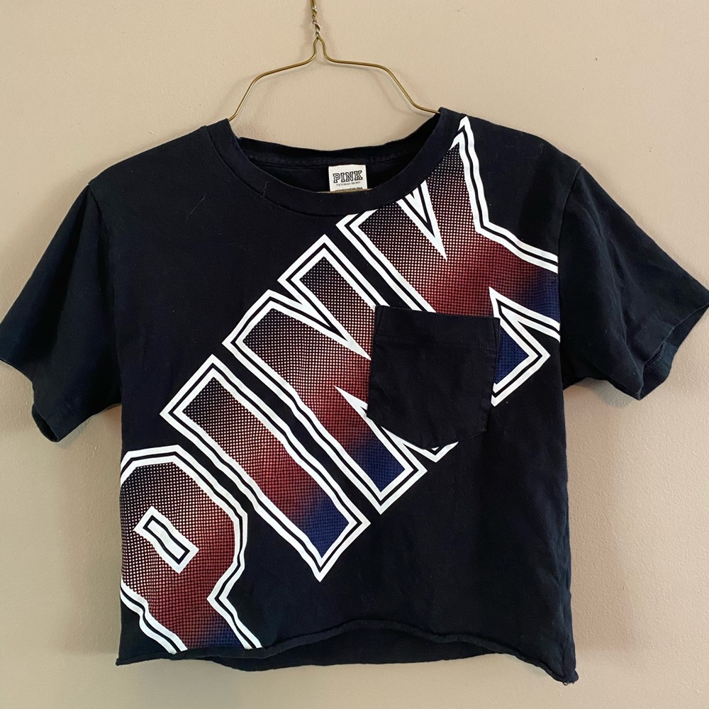 VS pink crop top t-shirt (xs) NWOT